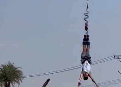 Elástico do bungee jump rompeu após o salto na Tailândia