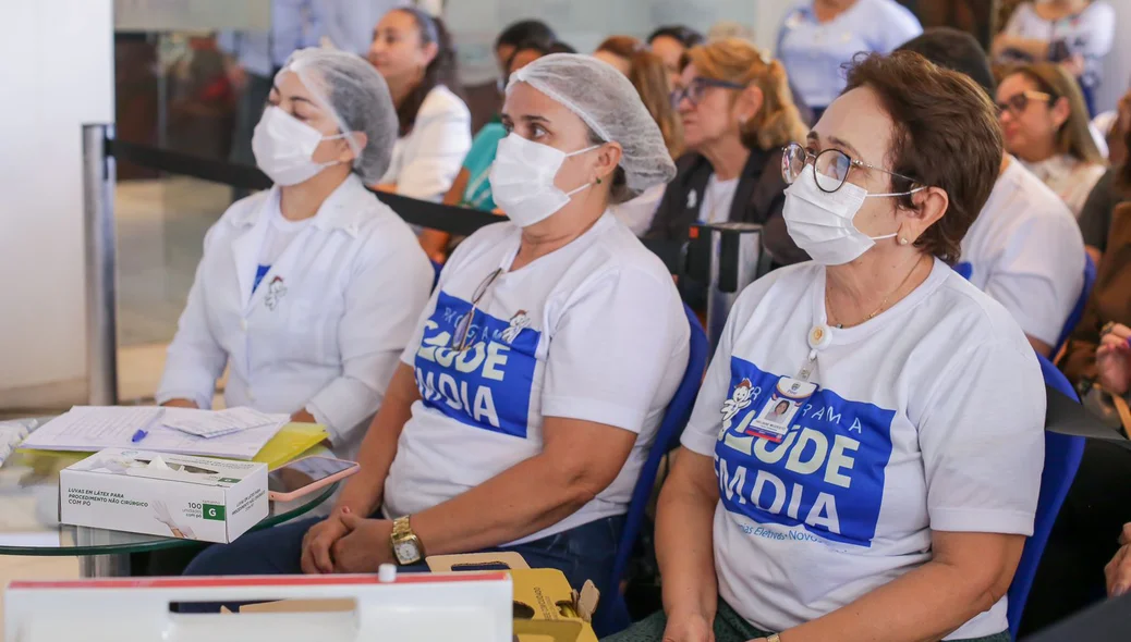 Enfermeiras participaram da solenidade