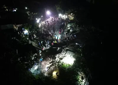 Equipes de busca trabalham durante madrugada