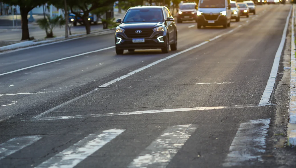 Faixa exclusiva para ônibus em Teresina