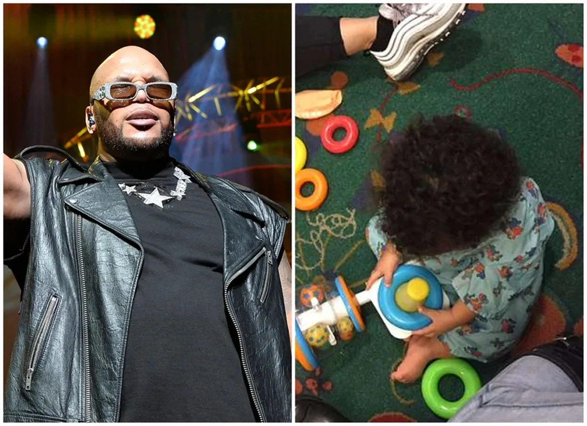 Flo Rida e o filho Zohar Dillard