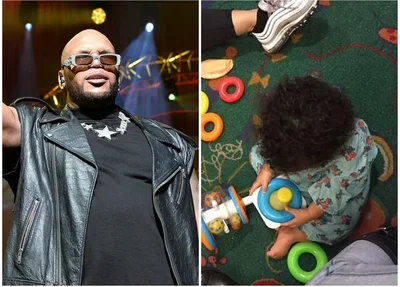 Flo Rida e o filho Zohar Dillard
