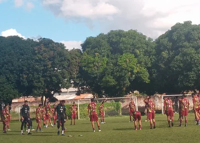 Fluminense-PI em preparação para a semifinal contra o Altos
