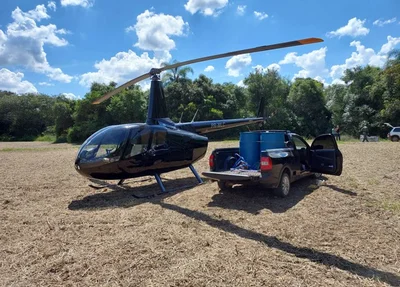 Helicóptero com 300 kg de cocaína interceptado pela Polícia Federal e Militar de São Paulo