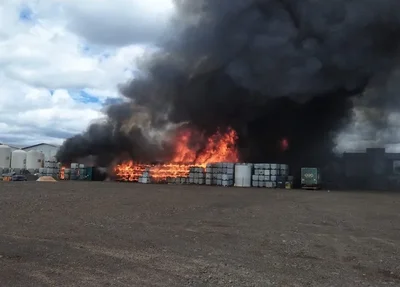 Incêndio em indústria química de Santa Catarina