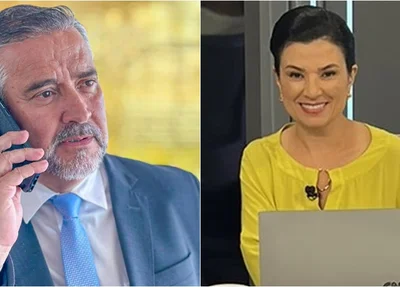 Jornalista Raquel Landim e ministro Paulo Pimenta