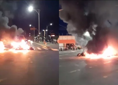 Manifestação na Avenida Frei Serafim