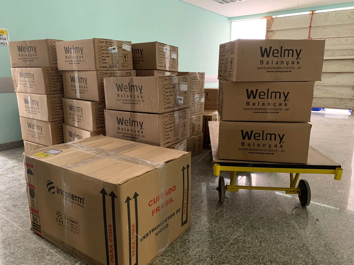 Materiais recebidos na maternidade