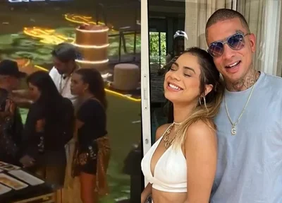 Mc Guimê acaricia Dania Mendez e Lexa se pronuncia nas redes sociais