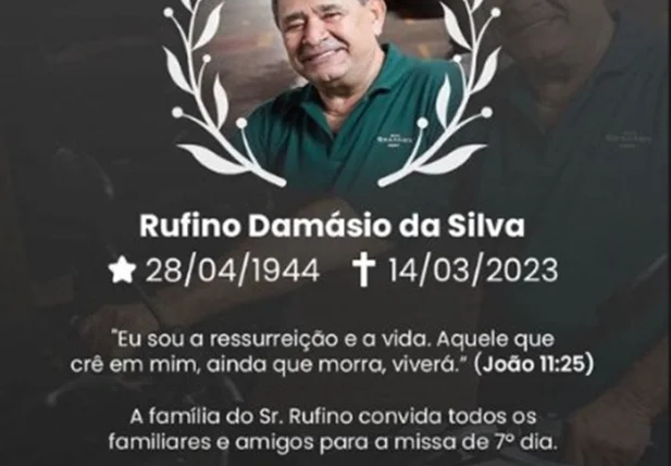 Missa de 7ª Dia de Rufino Damásio