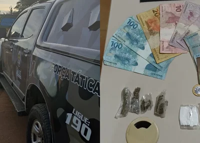 Momento da prisão do acusado e ilícitos apreendidos