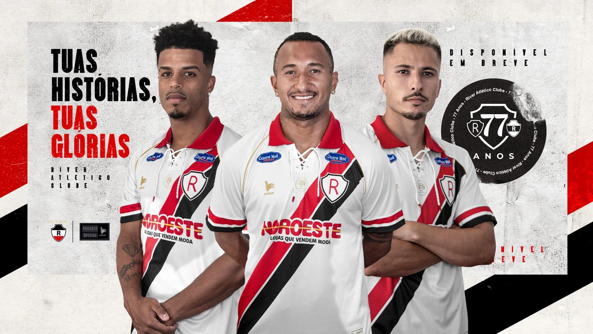 Nova camisa do River faz releitura ao modelo usado na conquista do primeiro título do clube