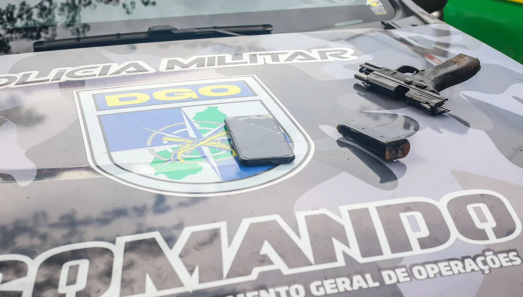 PM apreendeu uma arma de fogo com a vítima