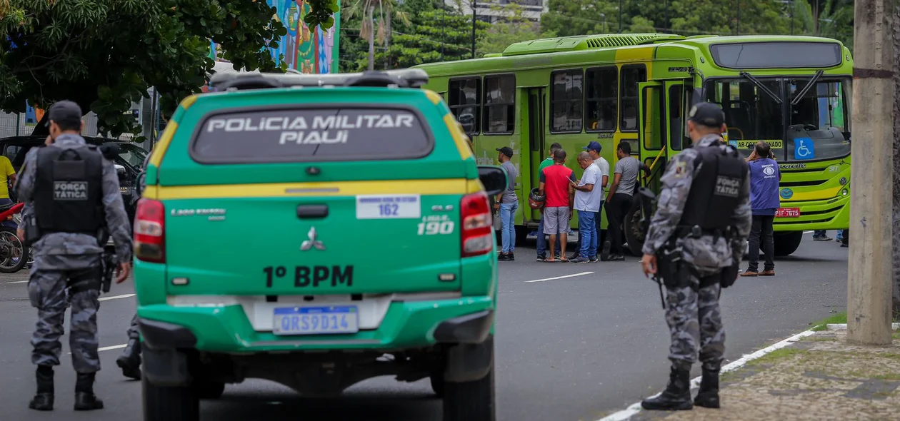 Polícia militar acompanhou a manifestação