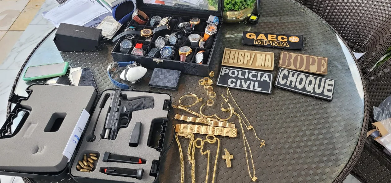 Produtos apreendidos na operação