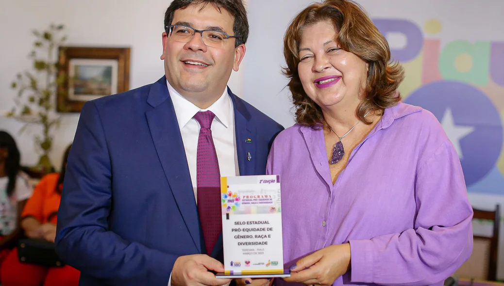 Rafael Fonteles e Zenaide Lustosa, secretária da Mulher