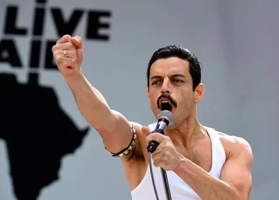Rami Malek como Freddie Mercury em Bohemian Rhapsody
