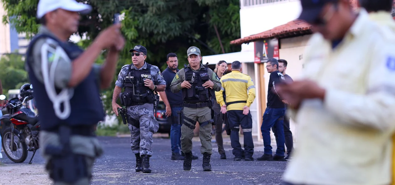 Reconstituição envolveu Polícia Civil e Polícia Militar