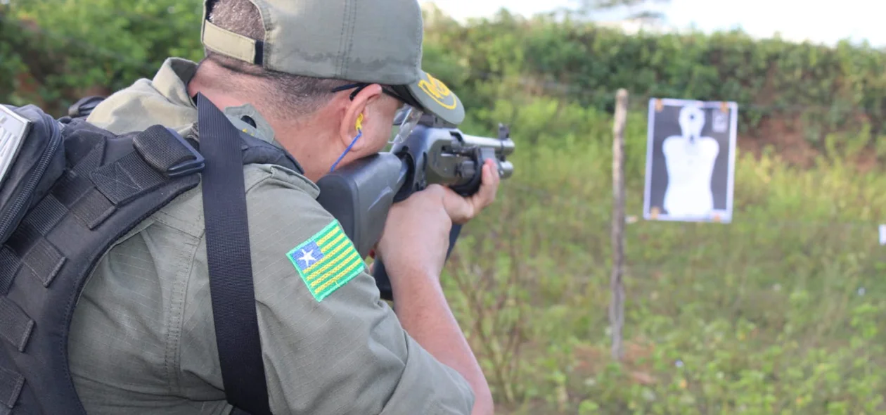 reinamento foi realizado em stand de tiro em Campo Maior