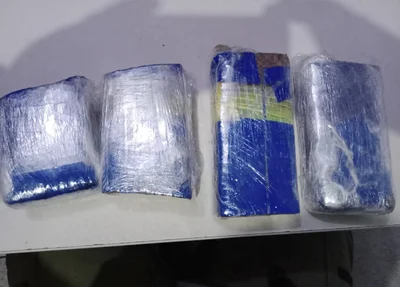 Tabletes de maconha apreendidos pela PM