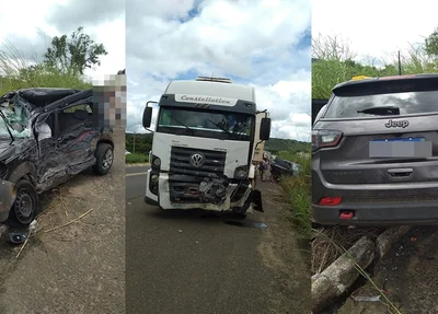 Acidente entre carreta e dois carros deixa casal morto em Lagoinha do Piauí