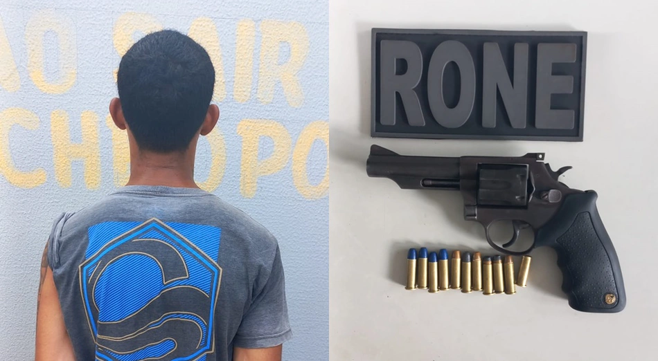 Adolescente apreendido com arma de fogo no Parque Brasil II
