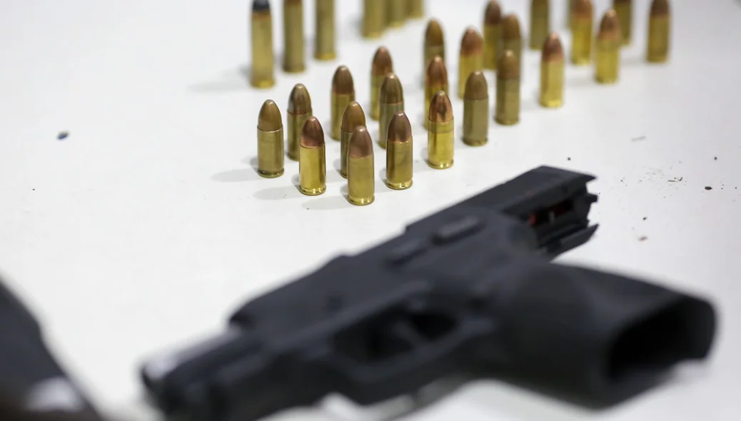Armas e munições apreendidas