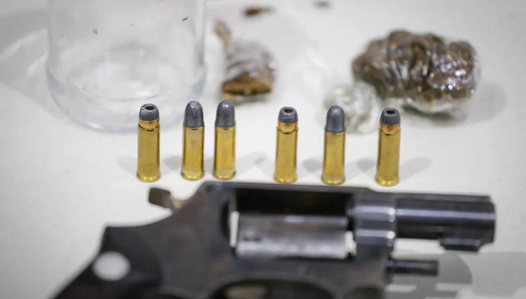 Armas e munições apreendidas