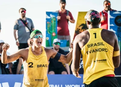 Arthur e Evandro são campeões de Challenge de Saquarema de Vôlei de Praia
