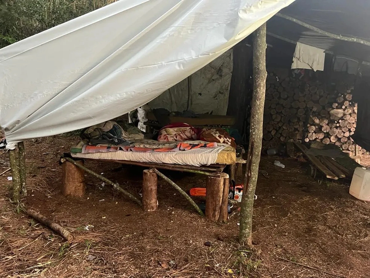 Barracas em que os argentinos ficavam alojados em Nova Petrópolis, no Rio Grande do Sul