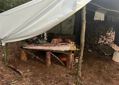 Barracas em que os argentinos ficavam alojados em Nova Petrópolis, no Rio Grande do Sul