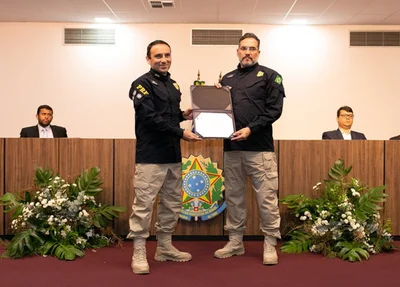Bruno Dias e Fernando Oliveira, diretor-geral da PRF