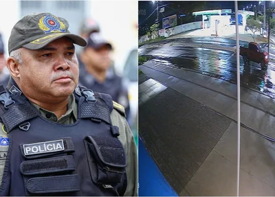 Câmera flagrou assalto contra coronel da PM-PI