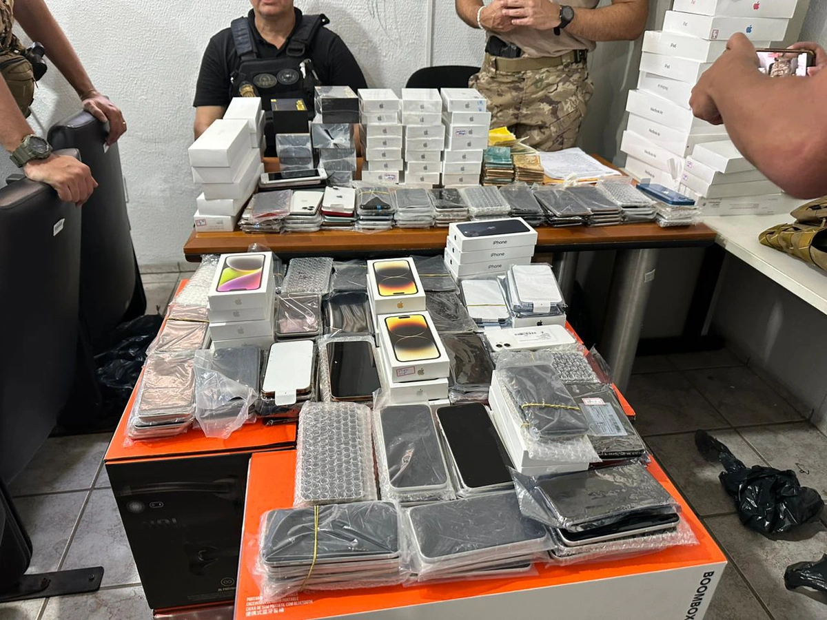 Celulares apreendidos durante Operação Interditados II
