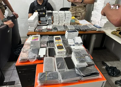 Celulares apreendidos durante Operação Interditados II