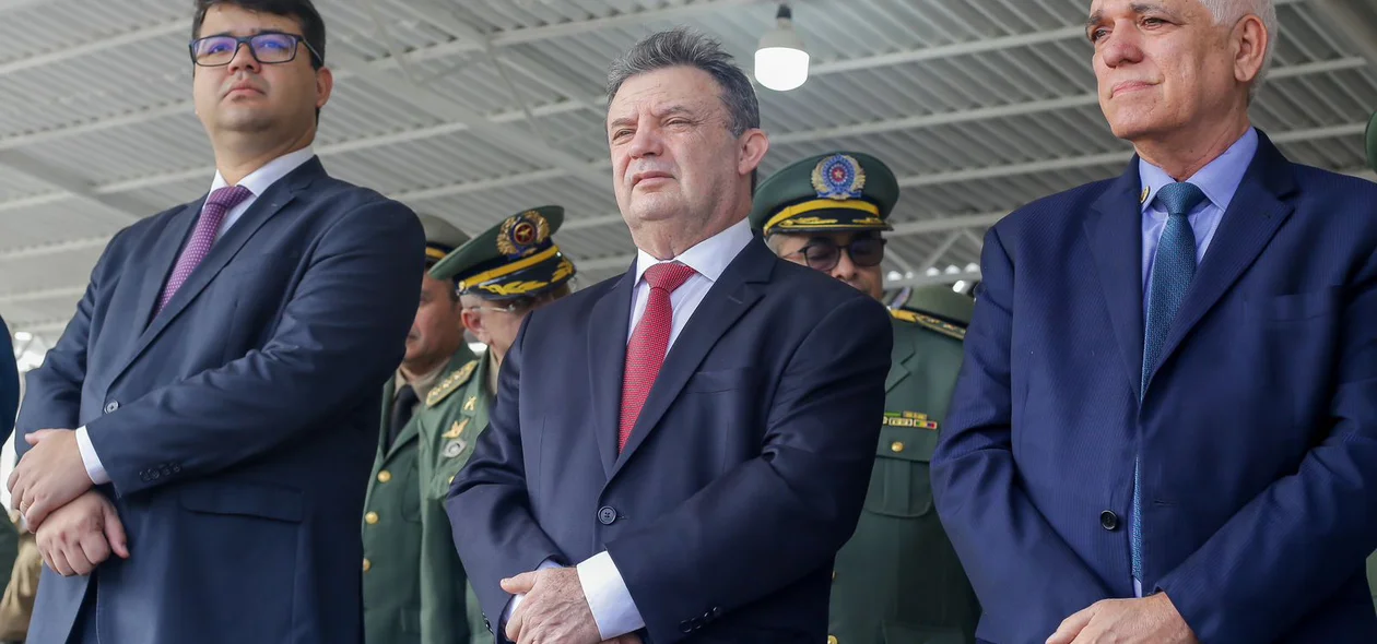 Chico Lucas, Hilo de Almeida e Themístocles durante a solenidade
