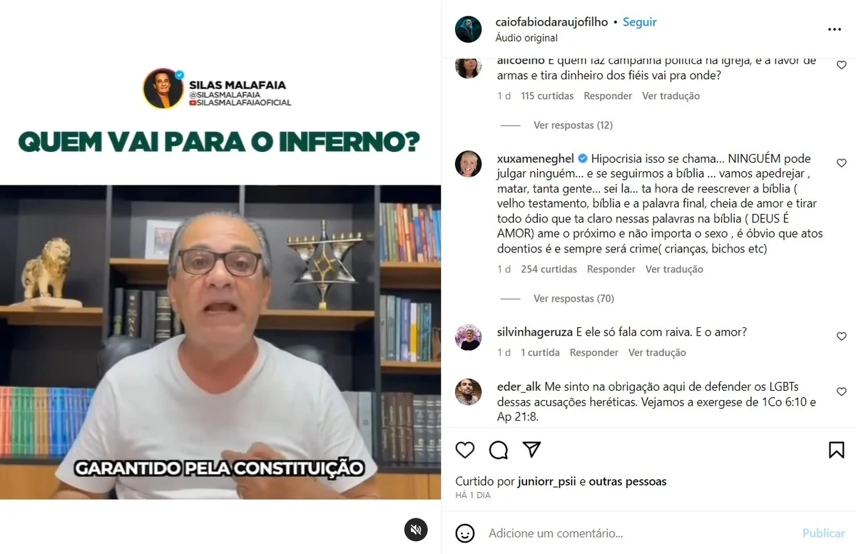 Comentário de Xuxa sobre reescrever a Bíblia