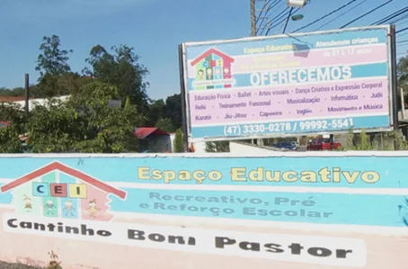 Creche Cantinho Bom Pastor, alvo de ataque em Blumenau