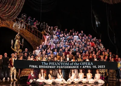 Despedida do espetáculo "O Fantasma da Ópera" em Nova York
