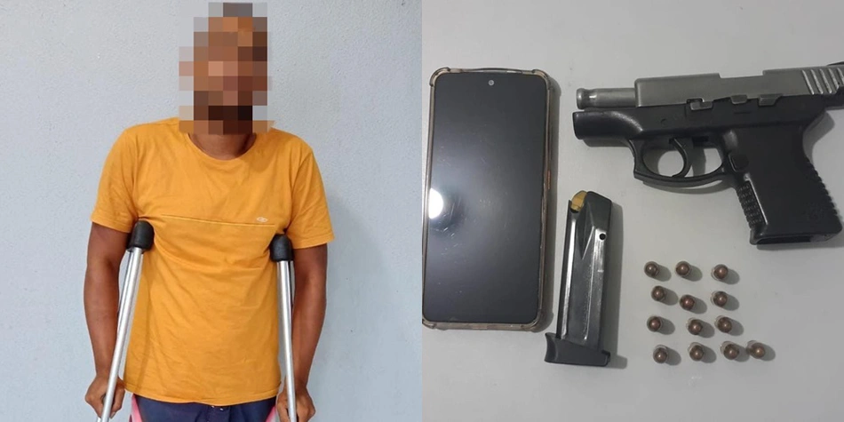 Faccionado preso pela PM e itens apreendidos em Parnaíba