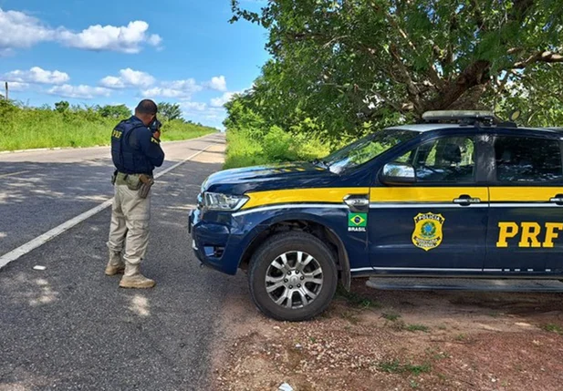 Fiscalização de velocidade ocorrida em Piripiri durante a Operação Tiradentes 2023