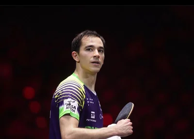 Hugo Calderano é eliminado nas oitavas de final do Mundial de Tênis de Mesa