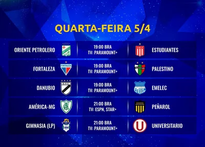 Jogos desta quarta-feira (05) da Copa Sul-Americana