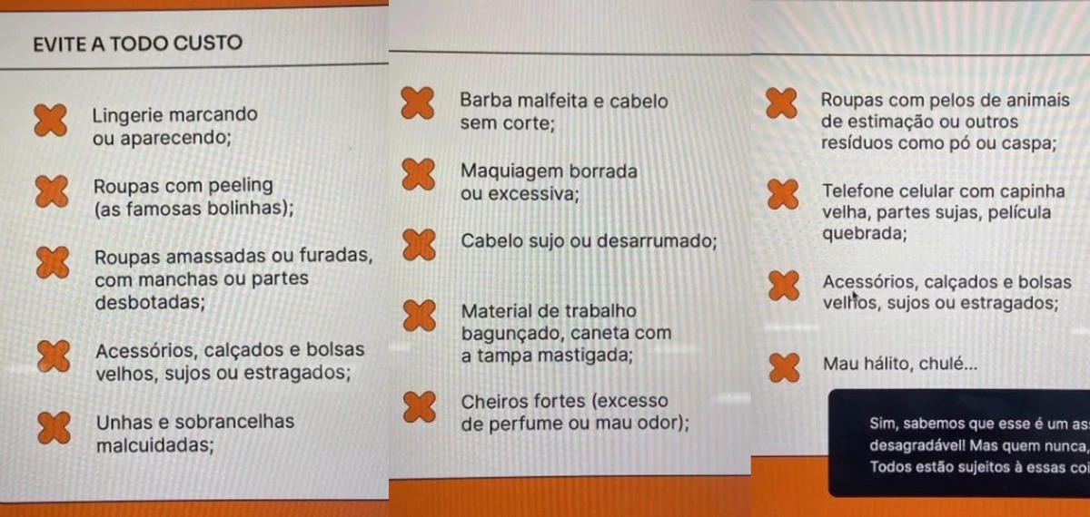 Lista com 14 proibições do Banco Inter