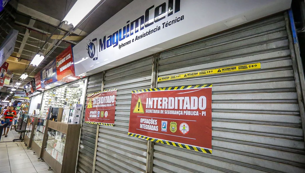 Lojas interditadas