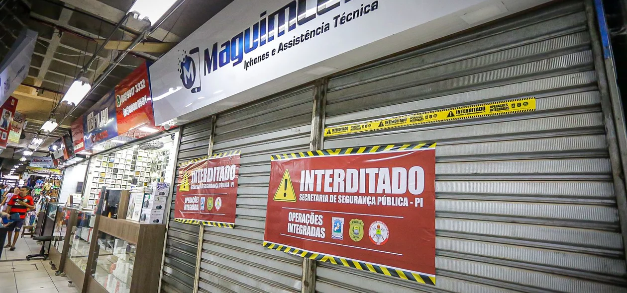Lojas interditadas
