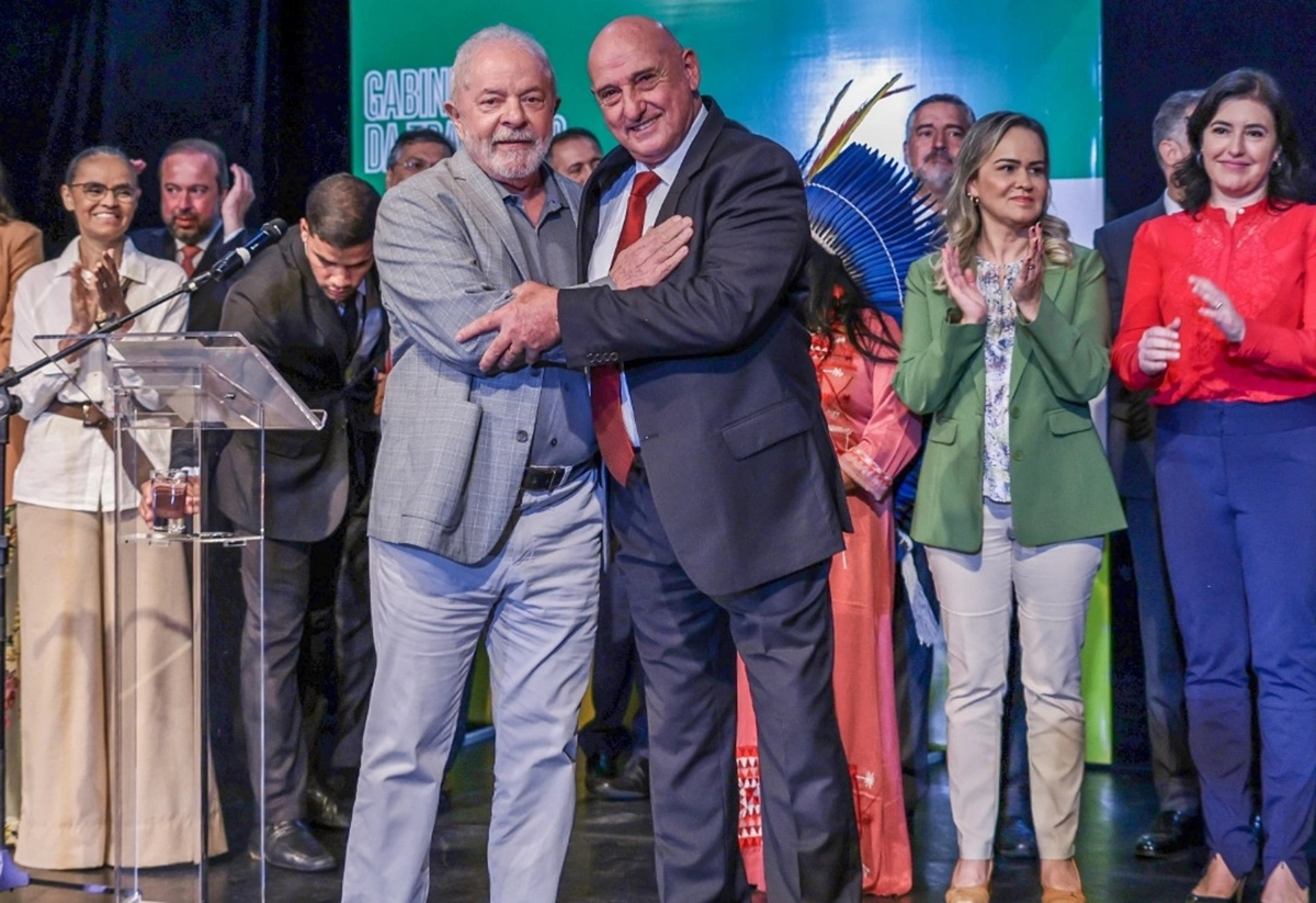 Lula e chefe do GSI, Gonçalves Dias