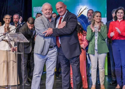 Lula e chefe do GSI, Gonçalves Dias