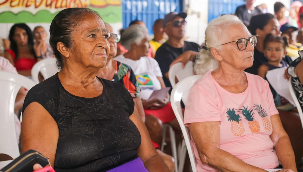 Moradores no evento