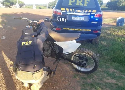 Motocicleta apreendida pela PRF